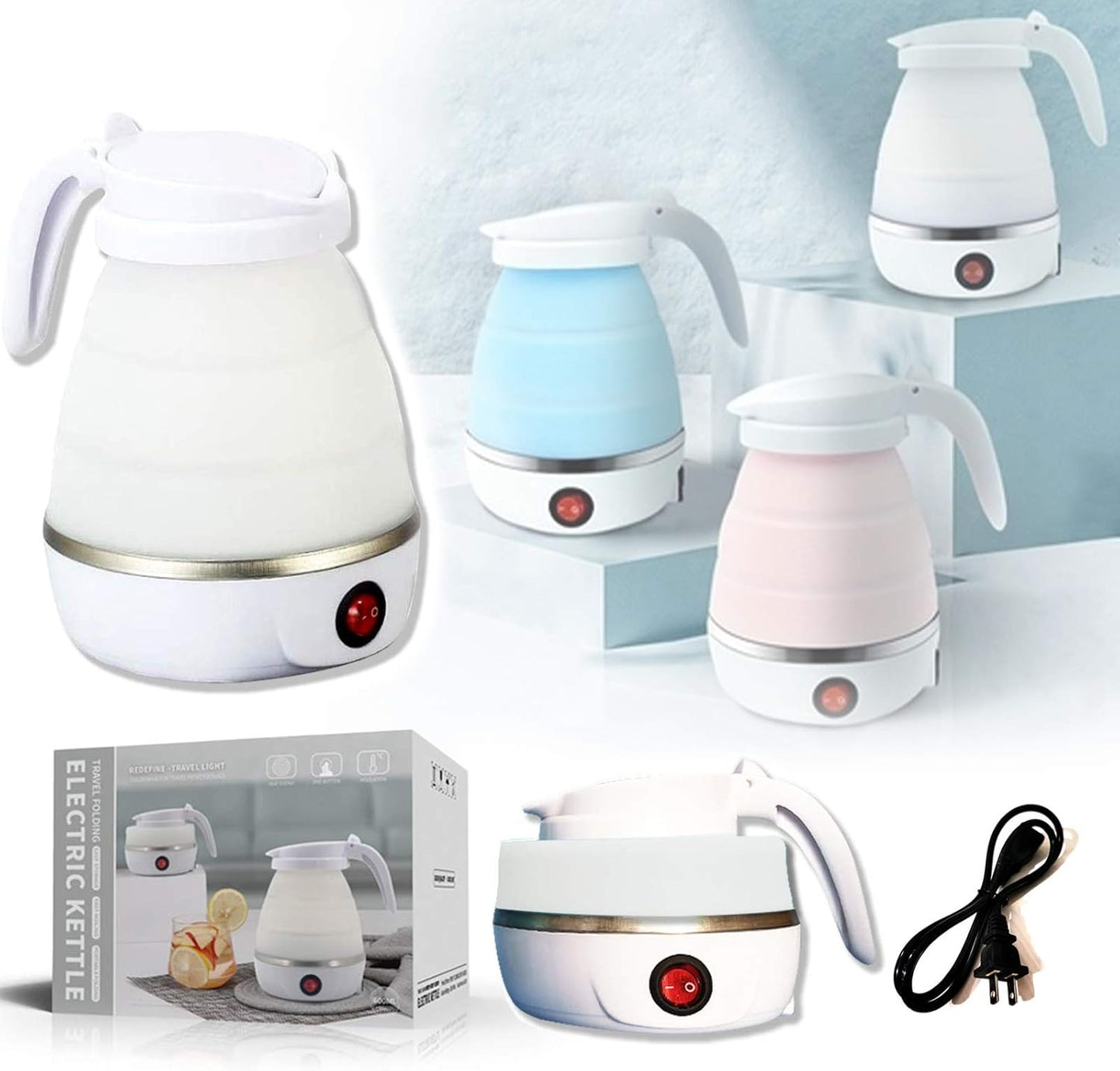 Portable & Foldable Silicon Electric Kettle - Fast & Compact Kettle