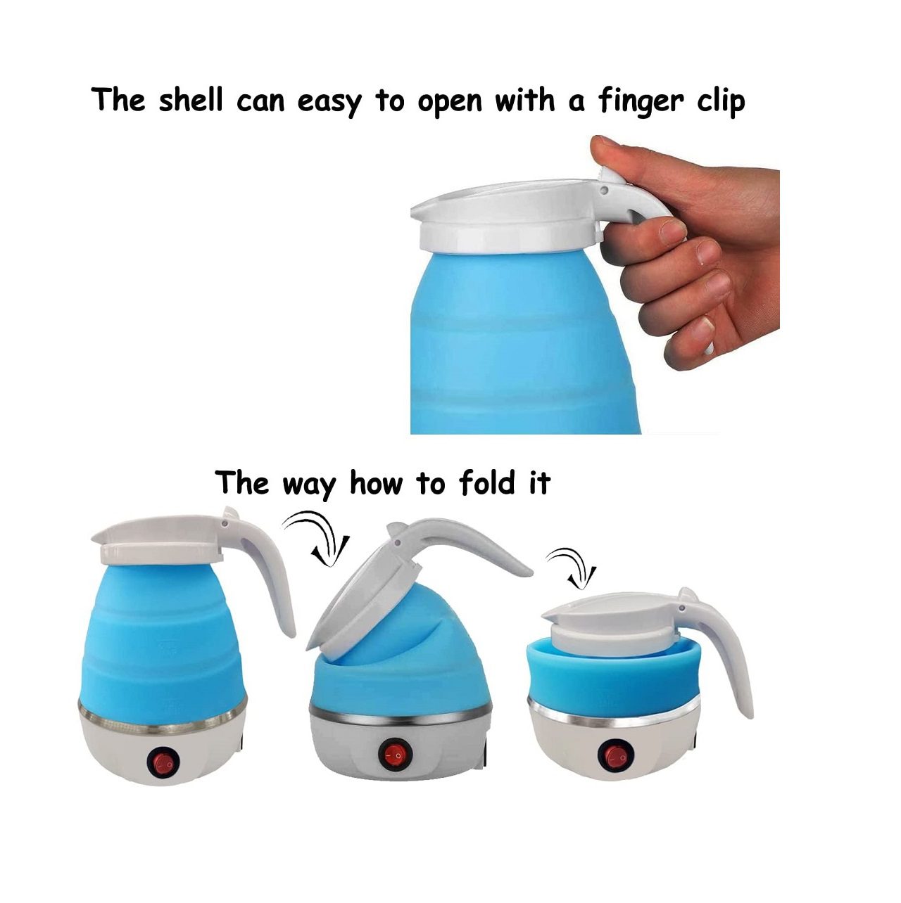 Portable & Foldable Silicon Electric Kettle - Fast & Compact Kettle