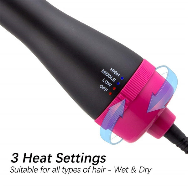 One Step Solution Hot Air Brush (Dryer + Straightener)