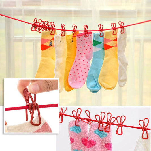 Cloth Drying Rope Set of 2 Piece with Hooks